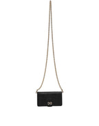 Case Flip Cover Black Calf Leather iPhone X - XS Phone