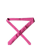 Fuchsia Pink Silk Satin Wide Adjustable Men Necktie Tie