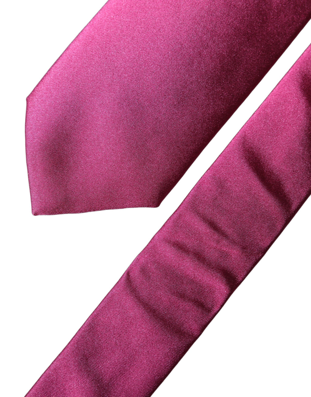 Fuchsia Pink Silk Satin Wide Adjustable Men Necktie Tie