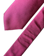 Fuchsia Pink Silk Satin Wide Adjustable Men Necktie Tie