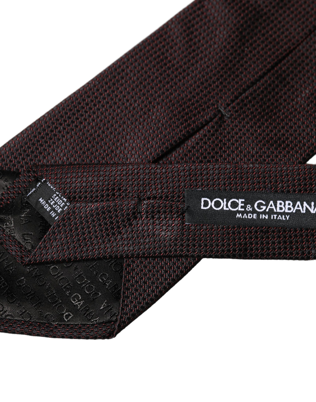 Black Red Patterned 100% Silk Adjustable Men Necktie Tie