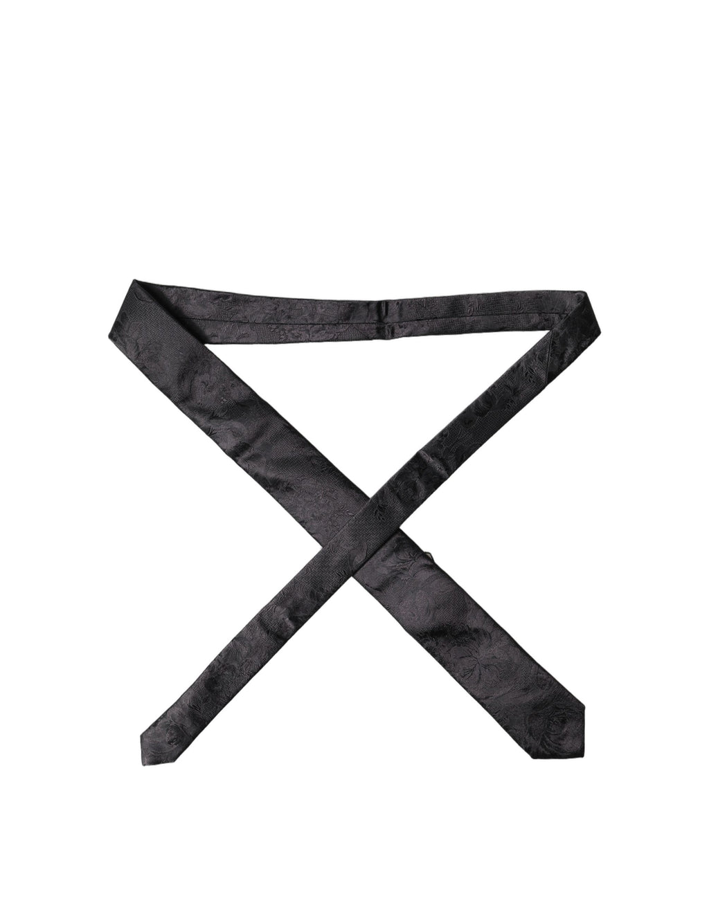 Black Floral Fantasy Silk Adjustable Men Necktie Tie