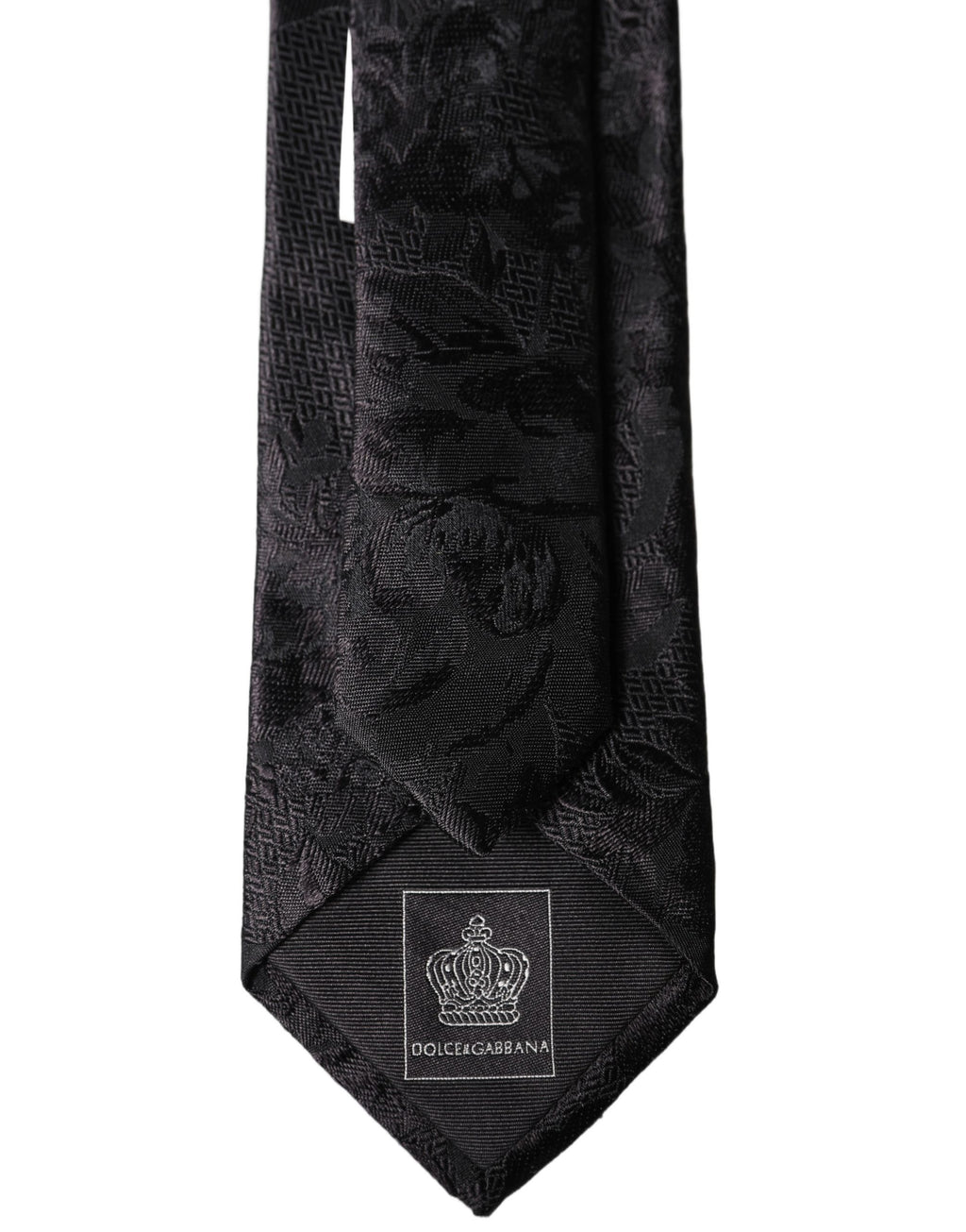 Black Floral Fantasy Silk Adjustable Men Necktie Tie