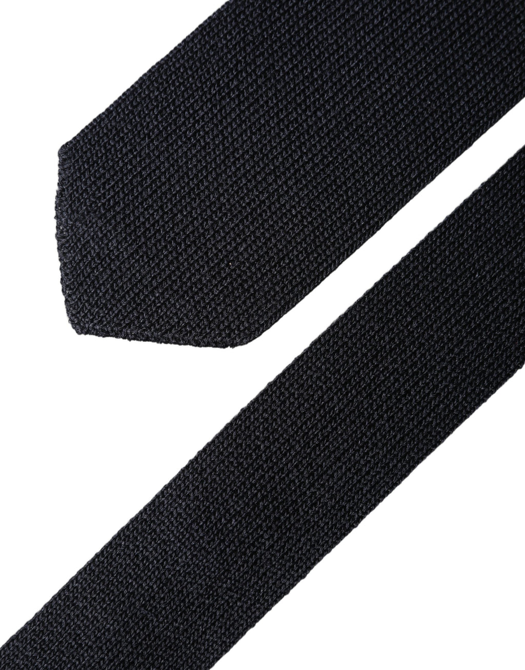 Dark Blue Solid 100% Silk Adjustable Men Necktie Tie