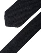 Dark Blue Solid 100% Silk Adjustable Men Necktie Tie