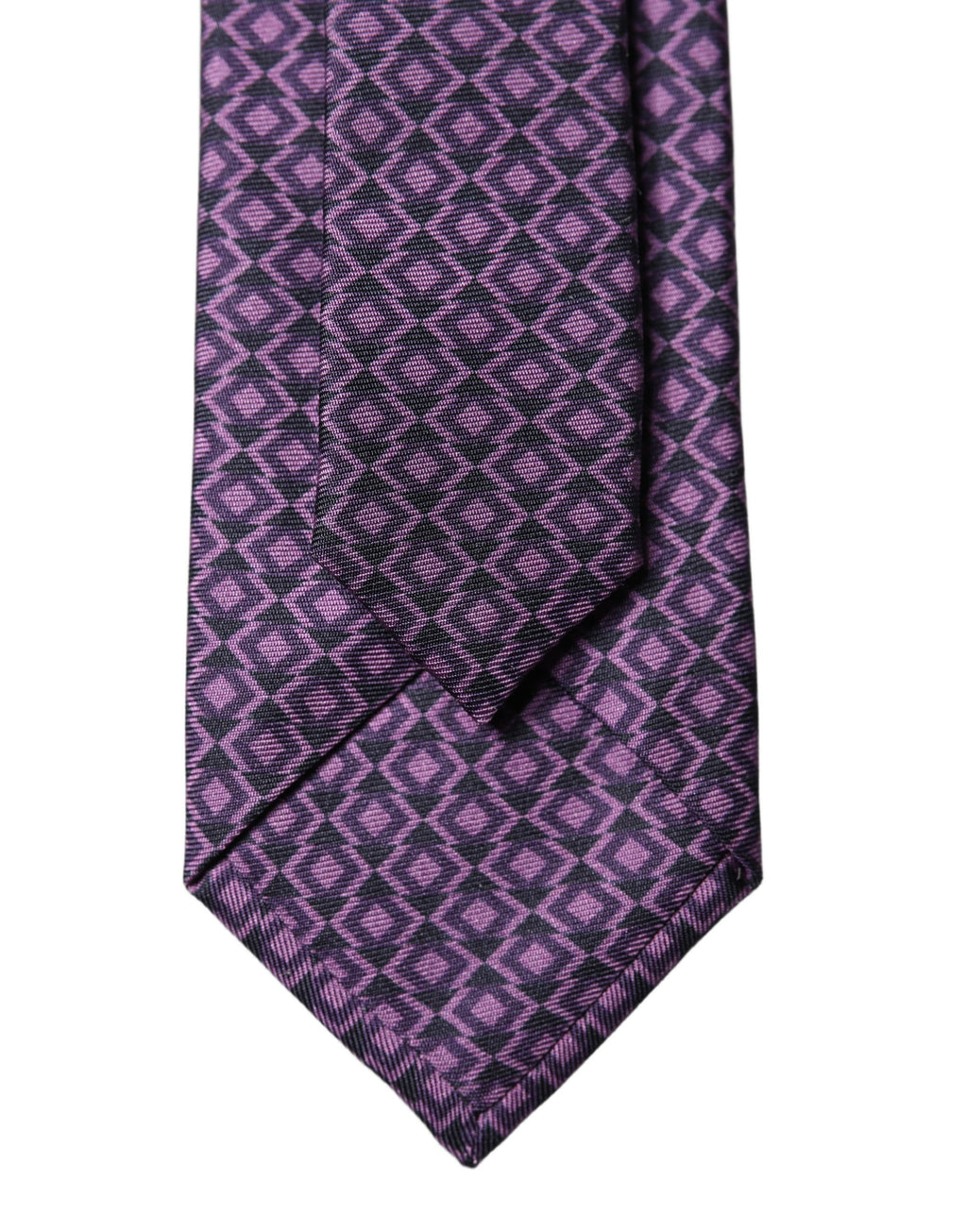 Purple Patterned 100% Silk Adjustable Men Necktie Tie