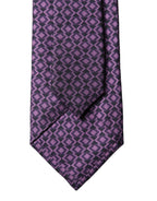 Purple Patterned 100% Silk Adjustable Men Necktie Tie