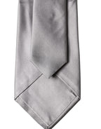 Gray Satin 100% Silk Adjustable Men Tied Necktie Tie