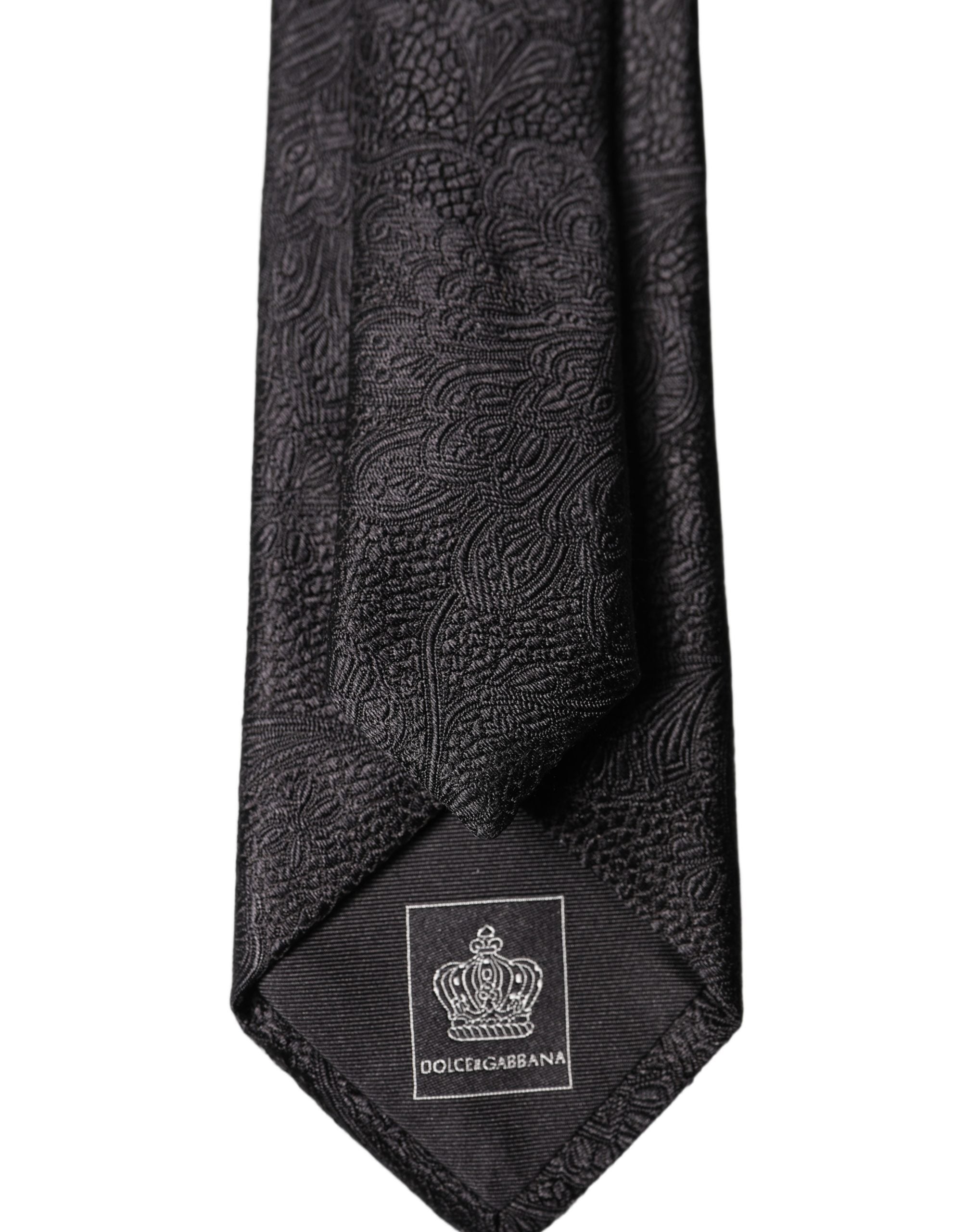 Black Solid 100% Silk Adjustable Men Tied Necktie Tie