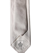 Light Gray Silk Satin Wide Adjustable Men Necktie Tie