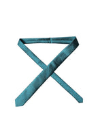 Deep Teal Solid Silk Adjustable Men Tied Necktie Tie