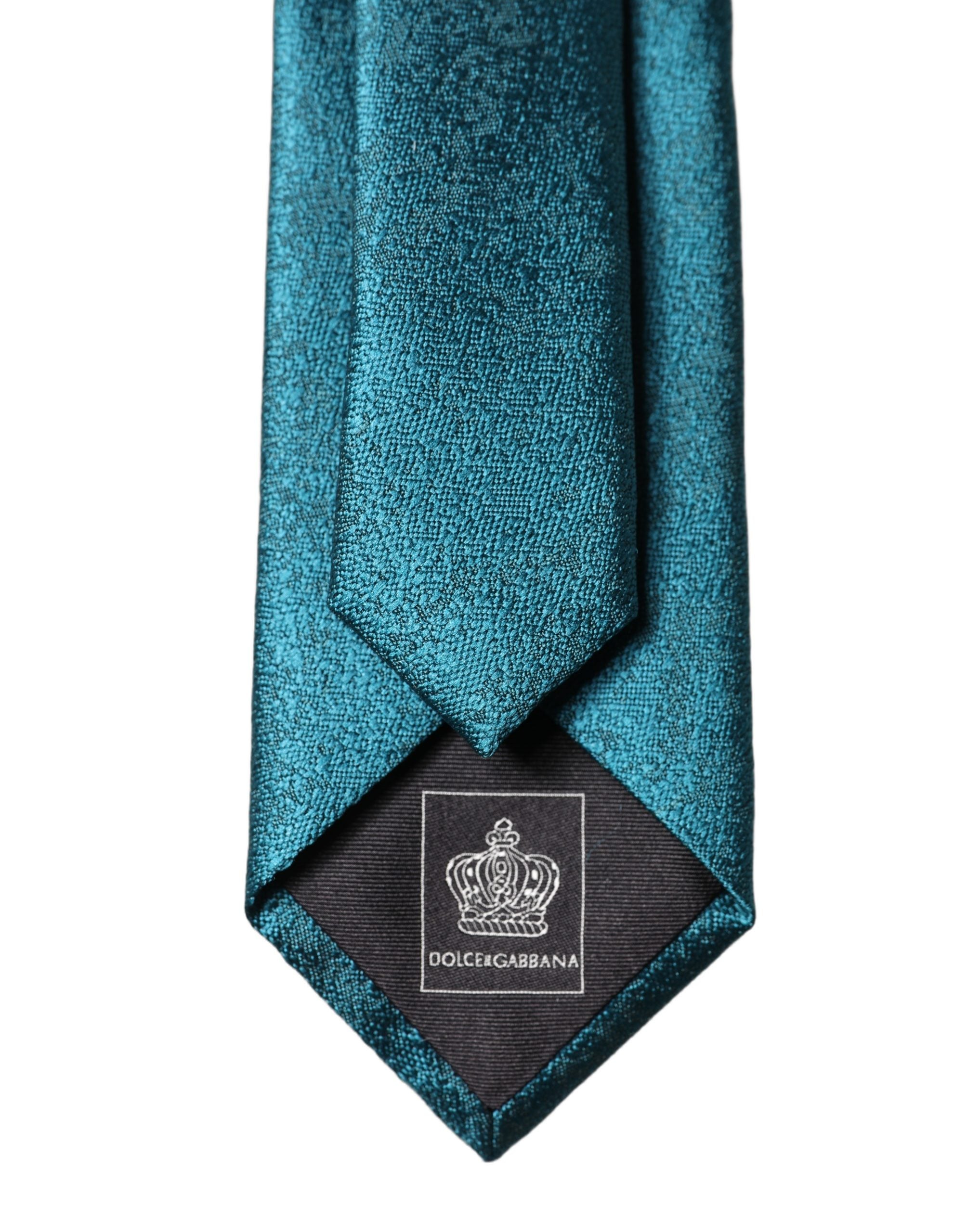 Deep Teal Solid Silk Adjustable Men Tied Necktie Tie