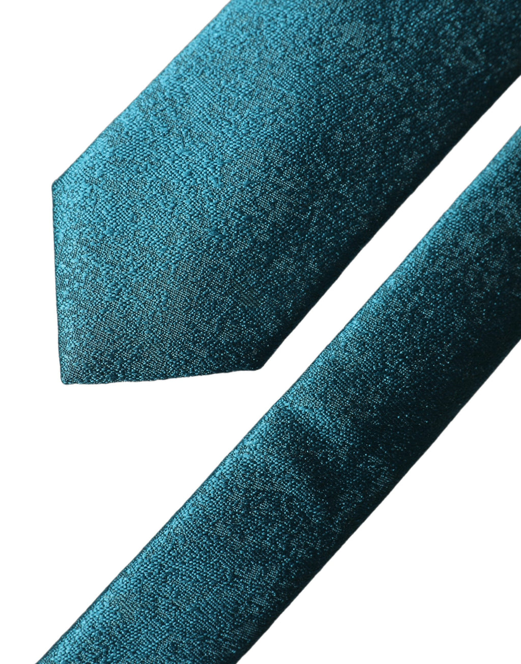 Deep Teal Solid Silk Adjustable Men Tied Necktie Tie