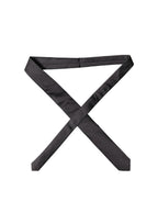 Black Solid 100% Silk Adjustable Men Tied Necktie Tie