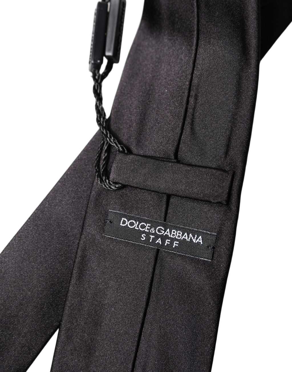 Black Solid 100% Silk Adjustable Men Tied Necktie Tie