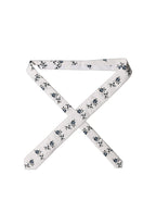 White Floral Fantasy Cotton Adjustable Men Necktie Tie