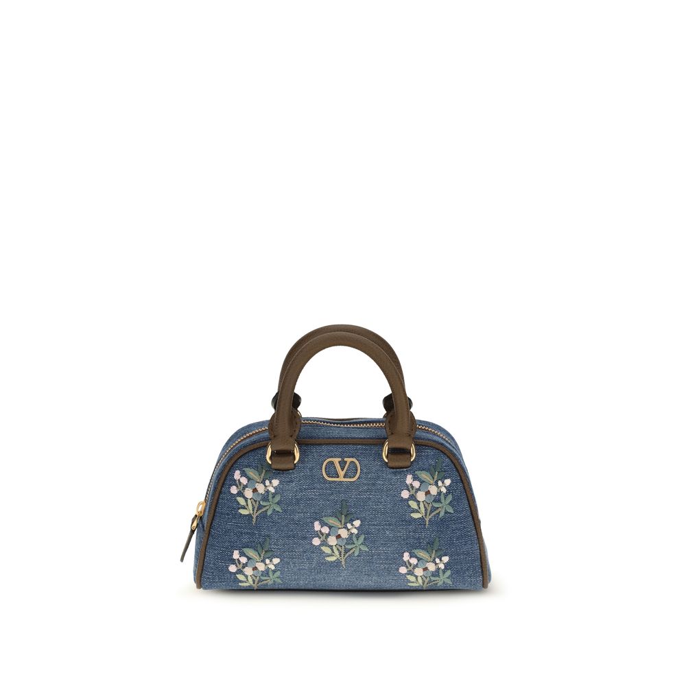 Blue Fabric Shoulder Bag