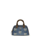 Blue Fabric Shoulder Bag