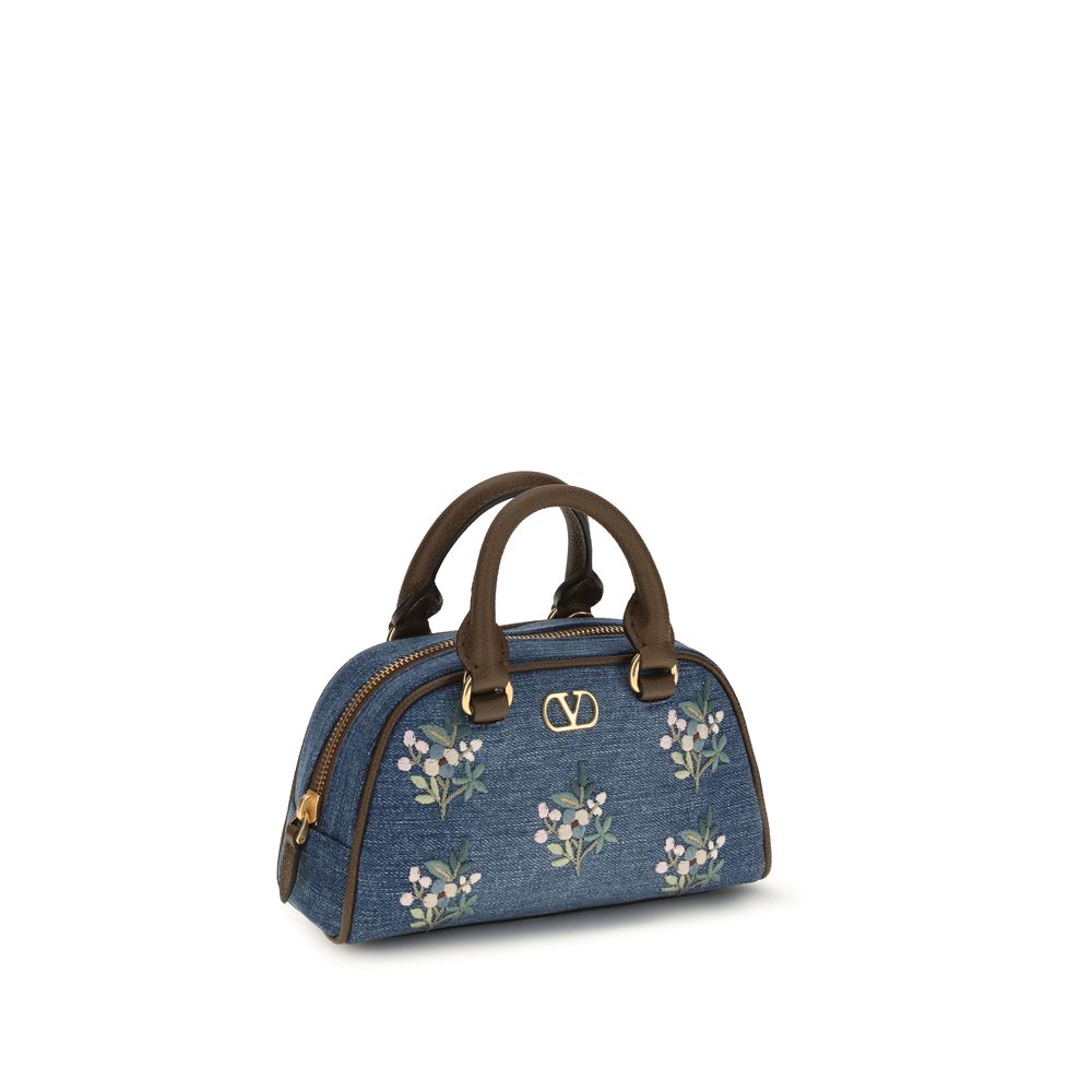 Blue Fabric Shoulder Bag