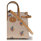 Beige Fabric Handbag