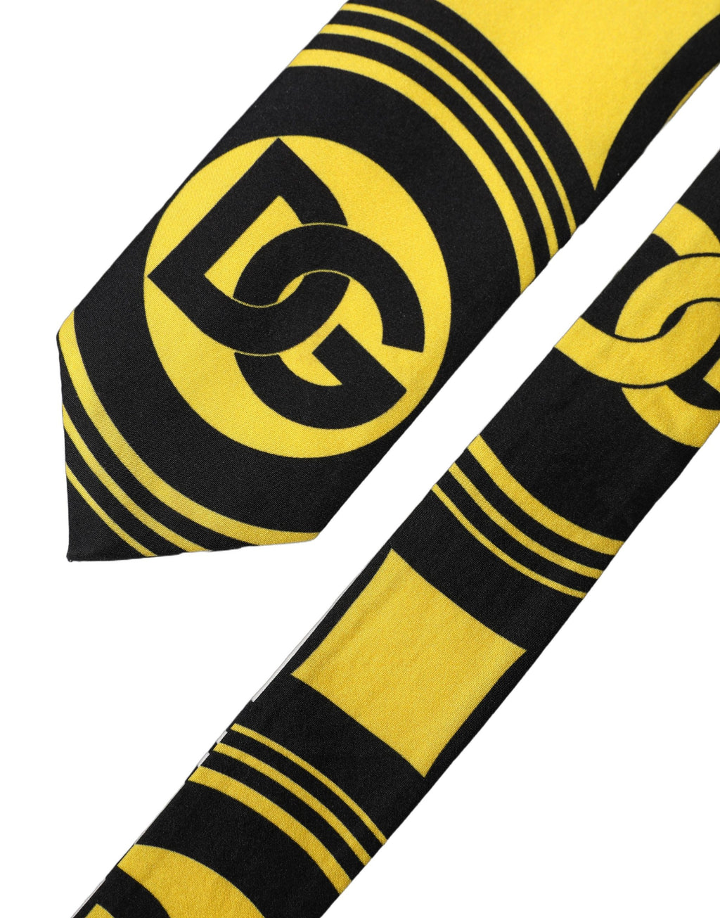 Multicolor Monogram Print Silk Adjustable Men Necktie Tie