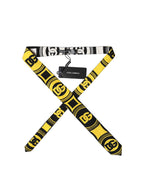 Multicolor Monogram Print Silk Adjustable Men Necktie Tie