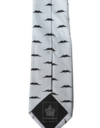 Light Gray Mustache Fantasy Silk Adjustable Necktie Tie