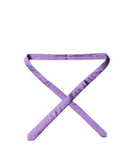 Purple Solid 100% Silk Adjustable Men Tied Necktie Tie