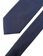 Navy Blue Solid 100% Silk Adjustable Men Necktie Tie