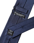 Navy Blue Solid 100% Silk Adjustable Men Necktie Tie