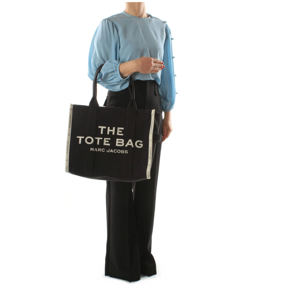 Black Fabric Shoulder Bag