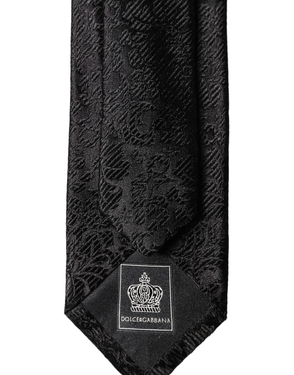 Black Floral Fantasy Silk Adjustable Men Tied Necktie Tie