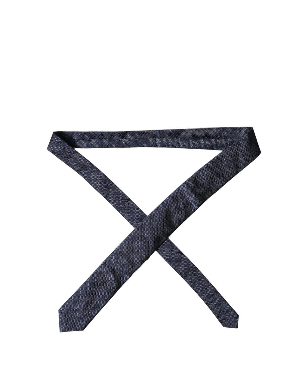 Navy Blue Textured Silk Adjustable Men Tied Necktie Tie