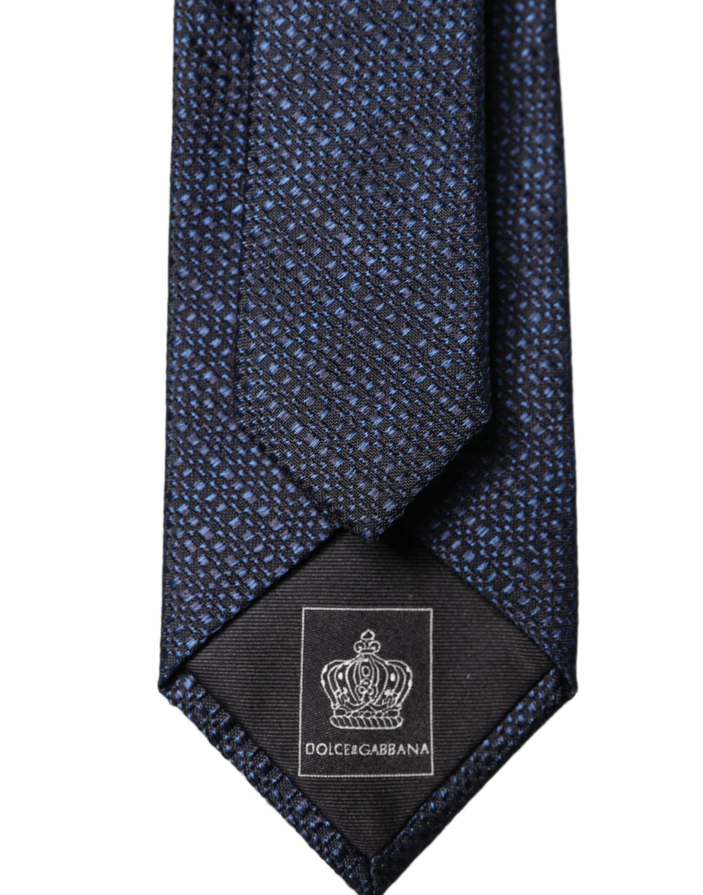 Navy Blue Textured Silk Adjustable Men Tied Necktie Tie