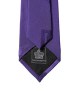 Purple DG Logo Monogram Silk Adjustable Men Necktie Tie