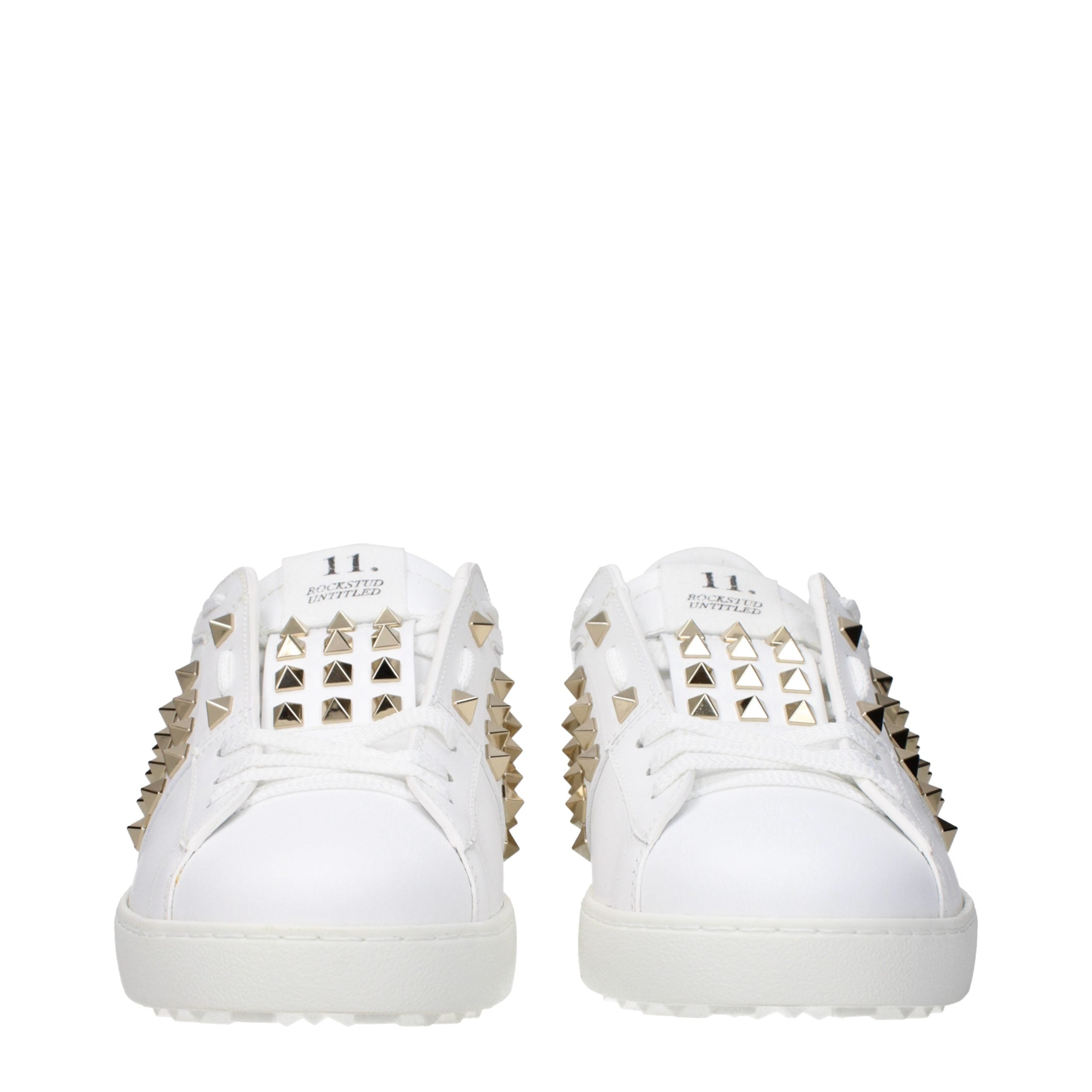 Blue Leather Low Top Sneakers