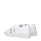 Blue Leather Low Top Sneakers