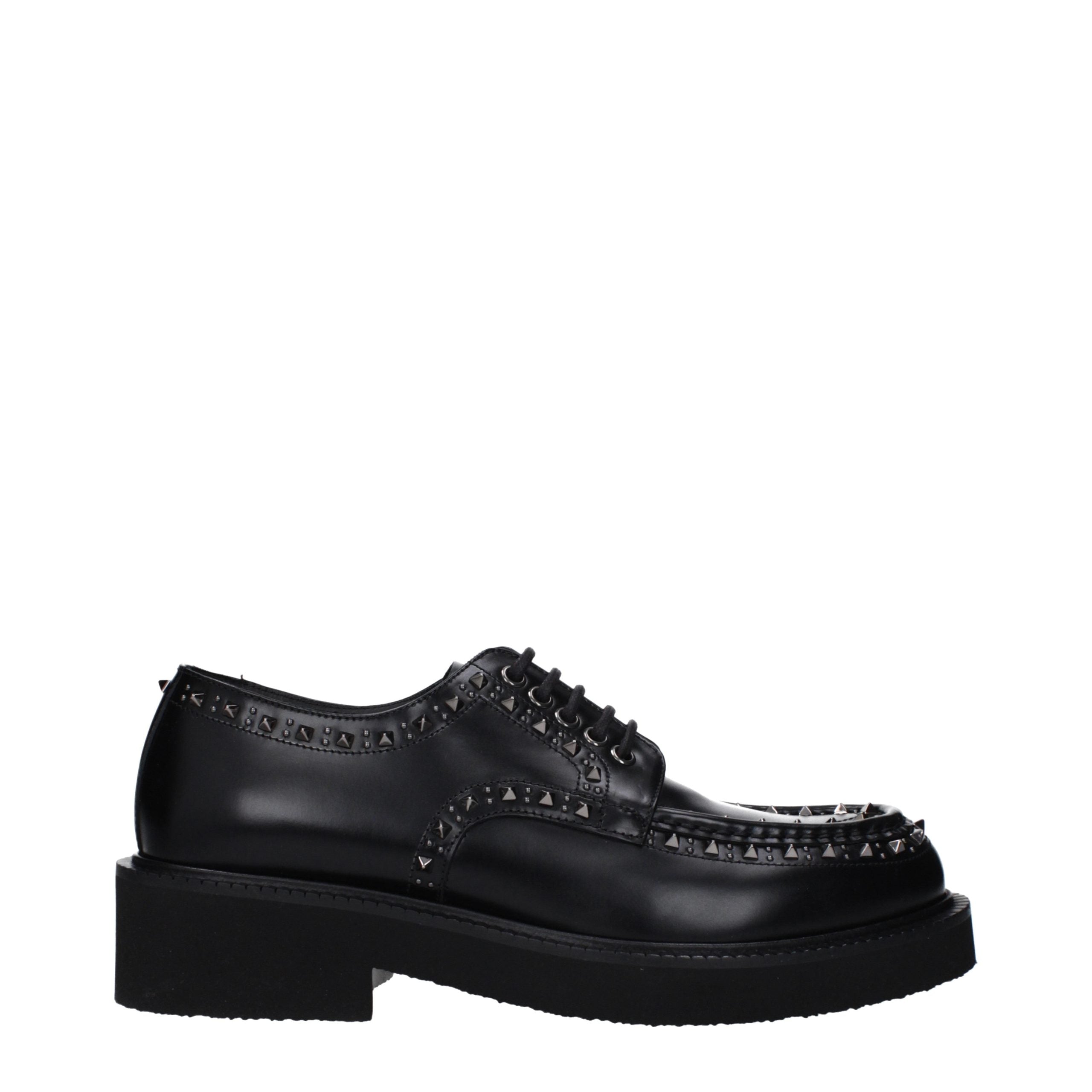 Black Leather Oxfords And Derbies