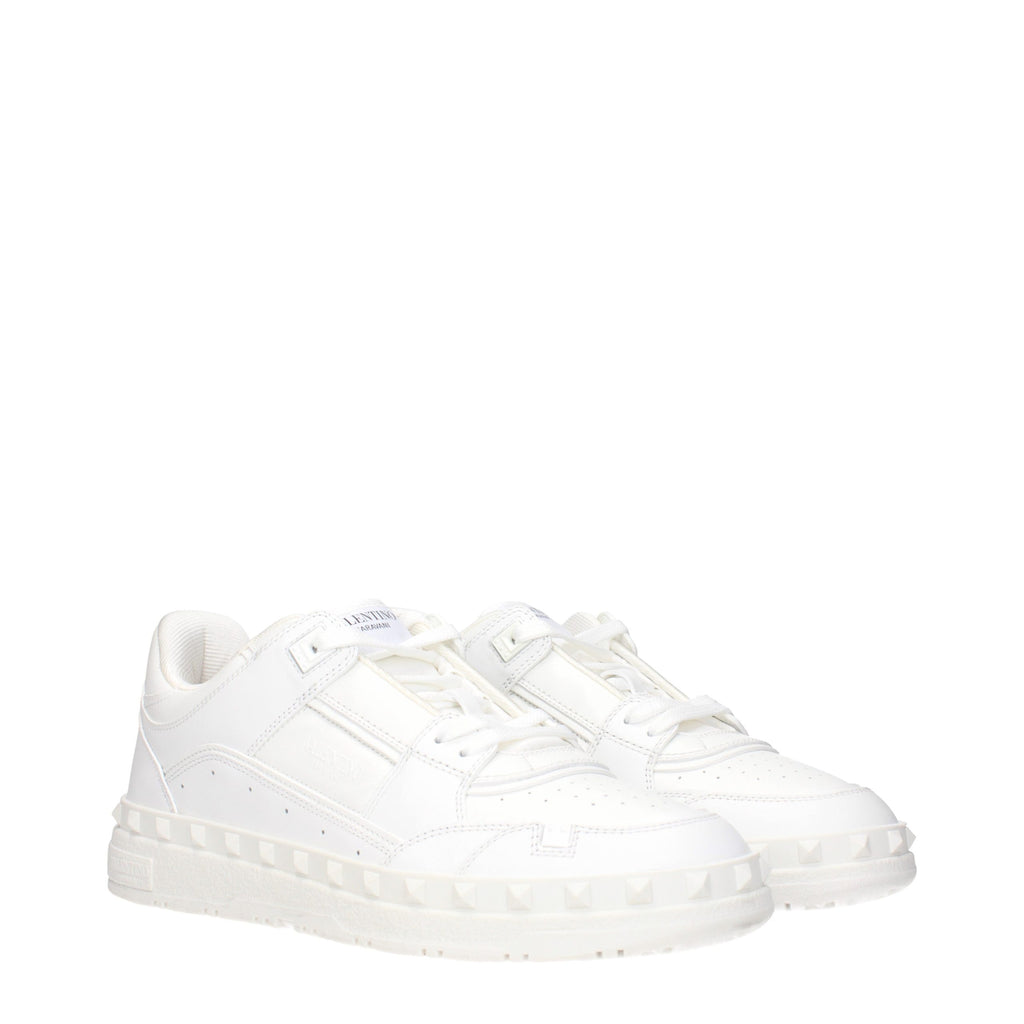 Blue Leather Sneakers