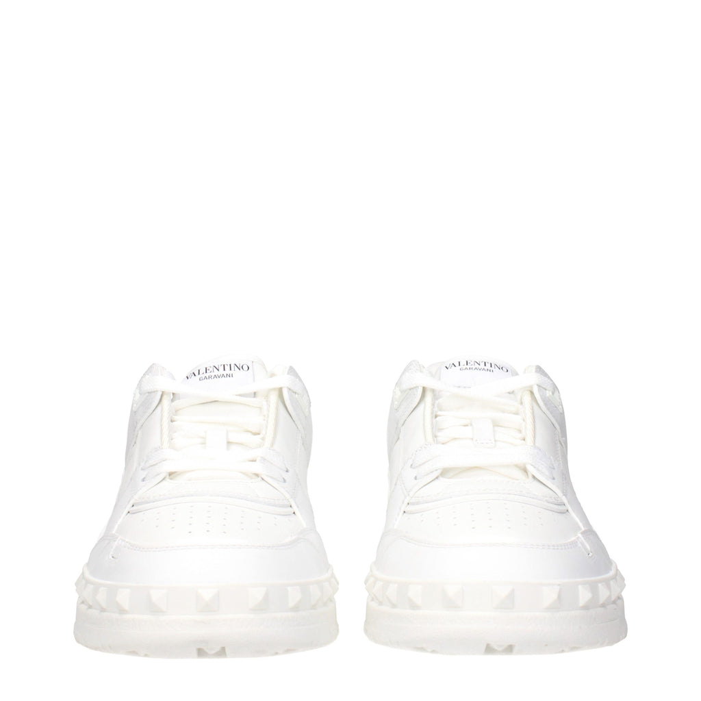 Blue Leather Sneakers