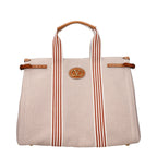 Beige Fabric Handbag