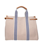 Beige Fabric Handbag