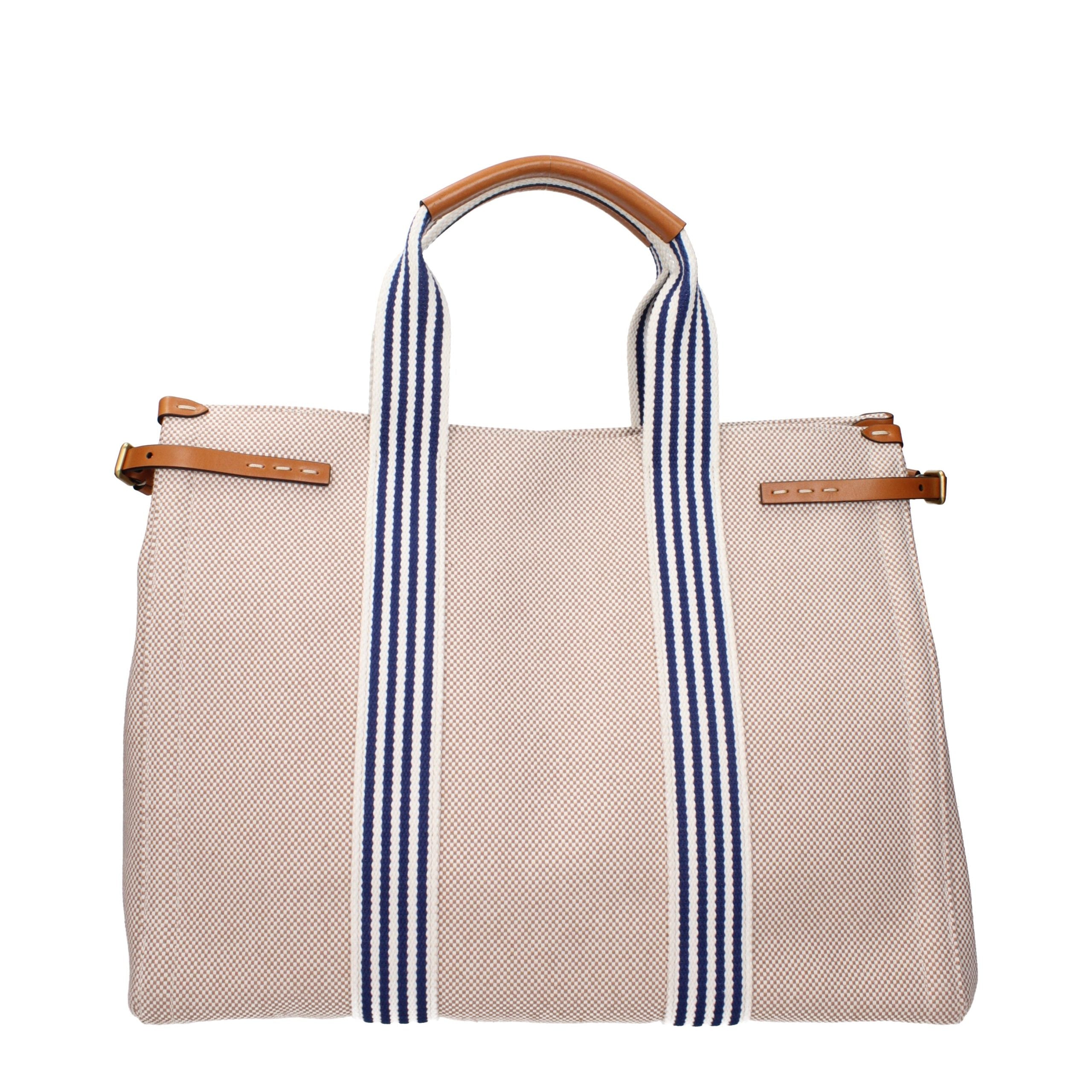 Beige Fabric Handbag
