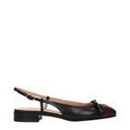 Black Leather Ballet Flats