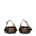 Black Leather Ballet Flats