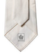 White Tattoo Floral Silk Adjustable Men Tied Necktie Tie