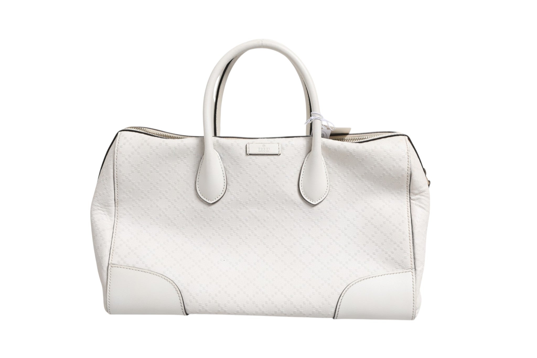Medium Diamante Leather Boston Bag