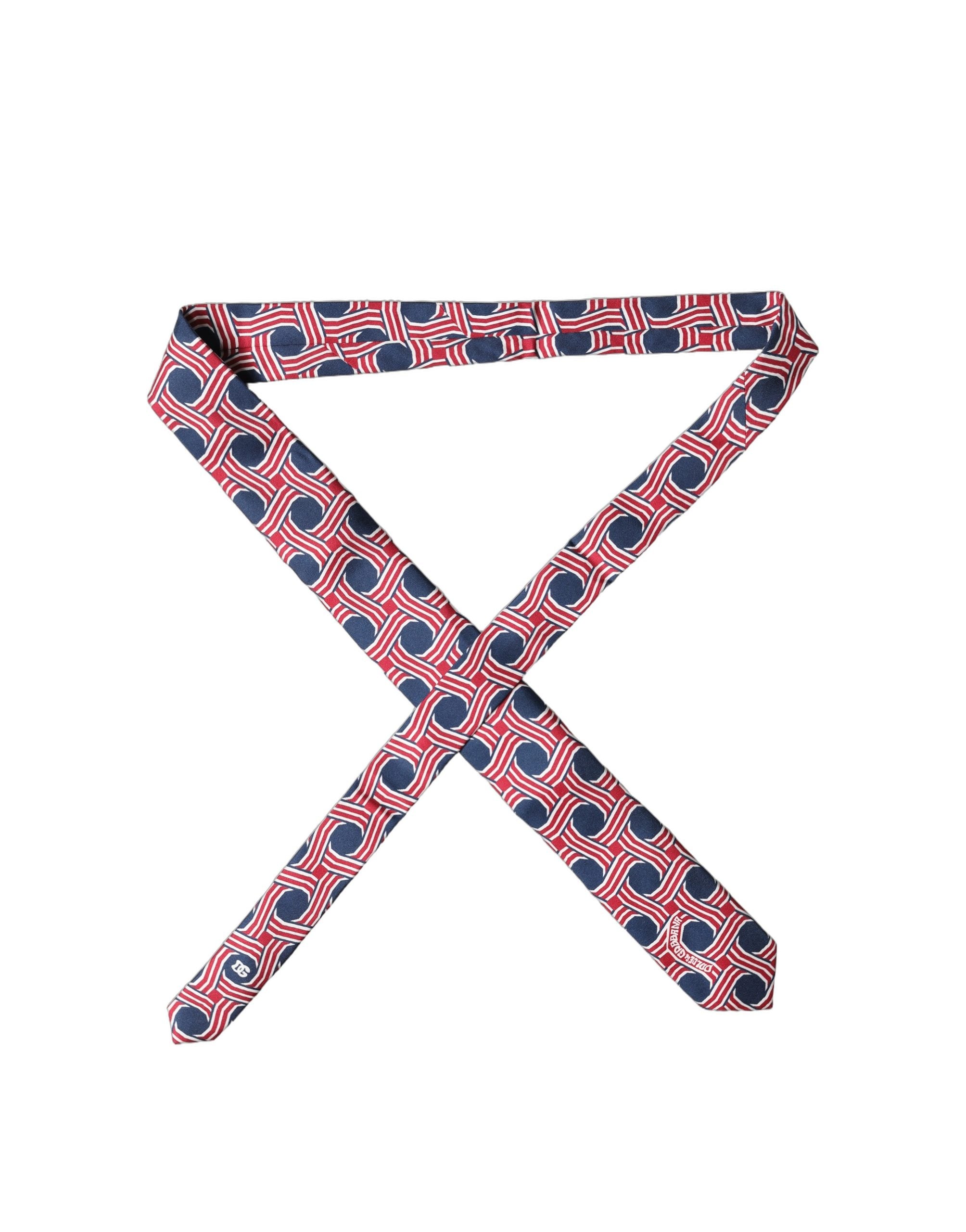 Multicolor Patterned Silk Adjustable Men Tied Necktie Tie