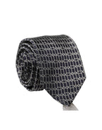 Black Geometric DG Silk Adjustable Men Tied Necktie Tie