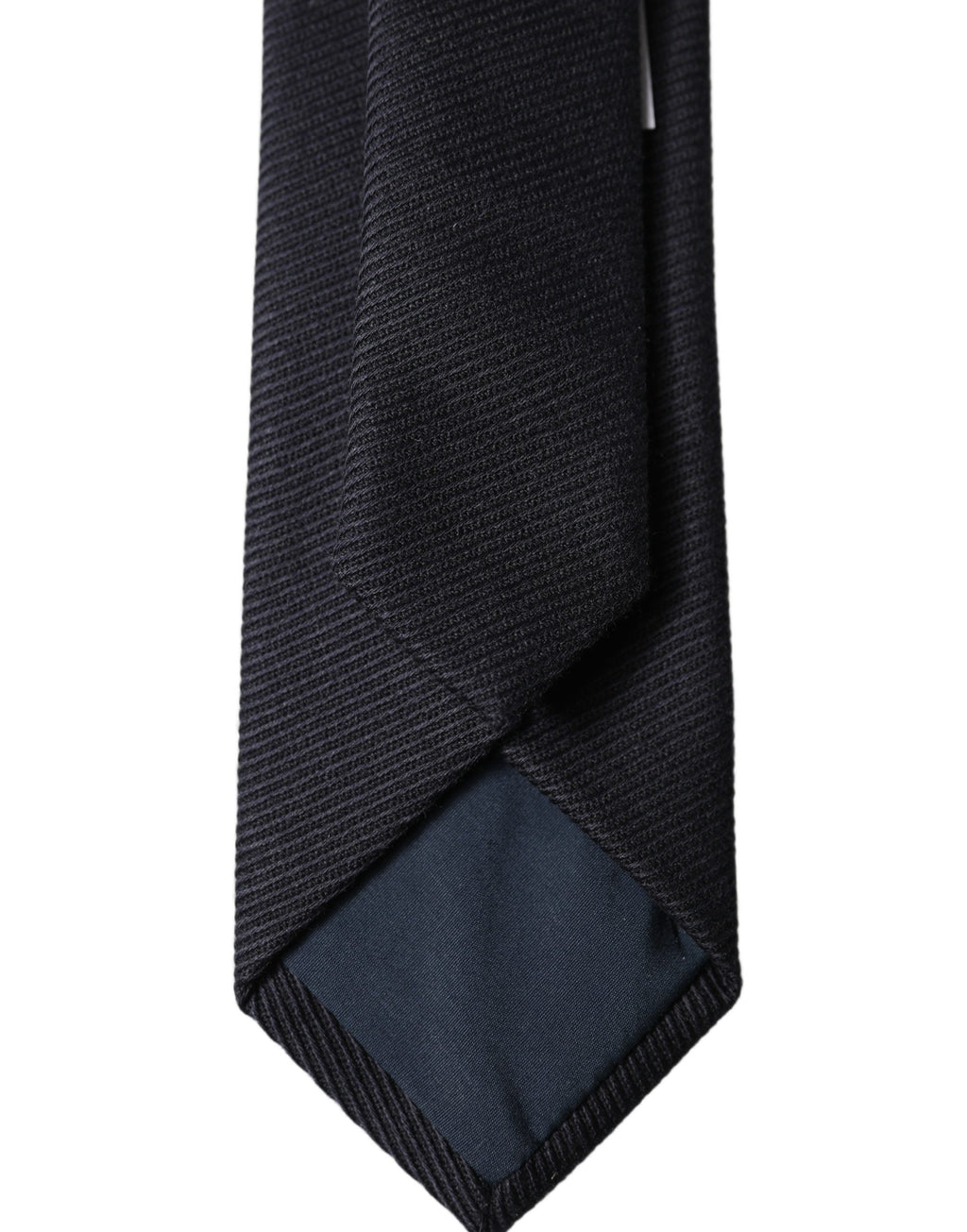 Black Solid 100% Silk Adjustable Men Tied Necktie Tie